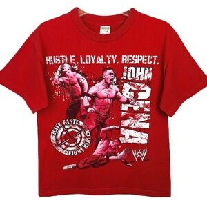 Vintage Y2K John Cena WWE ‘Hustle Loyalty Respect’ Graphic T-Shirt